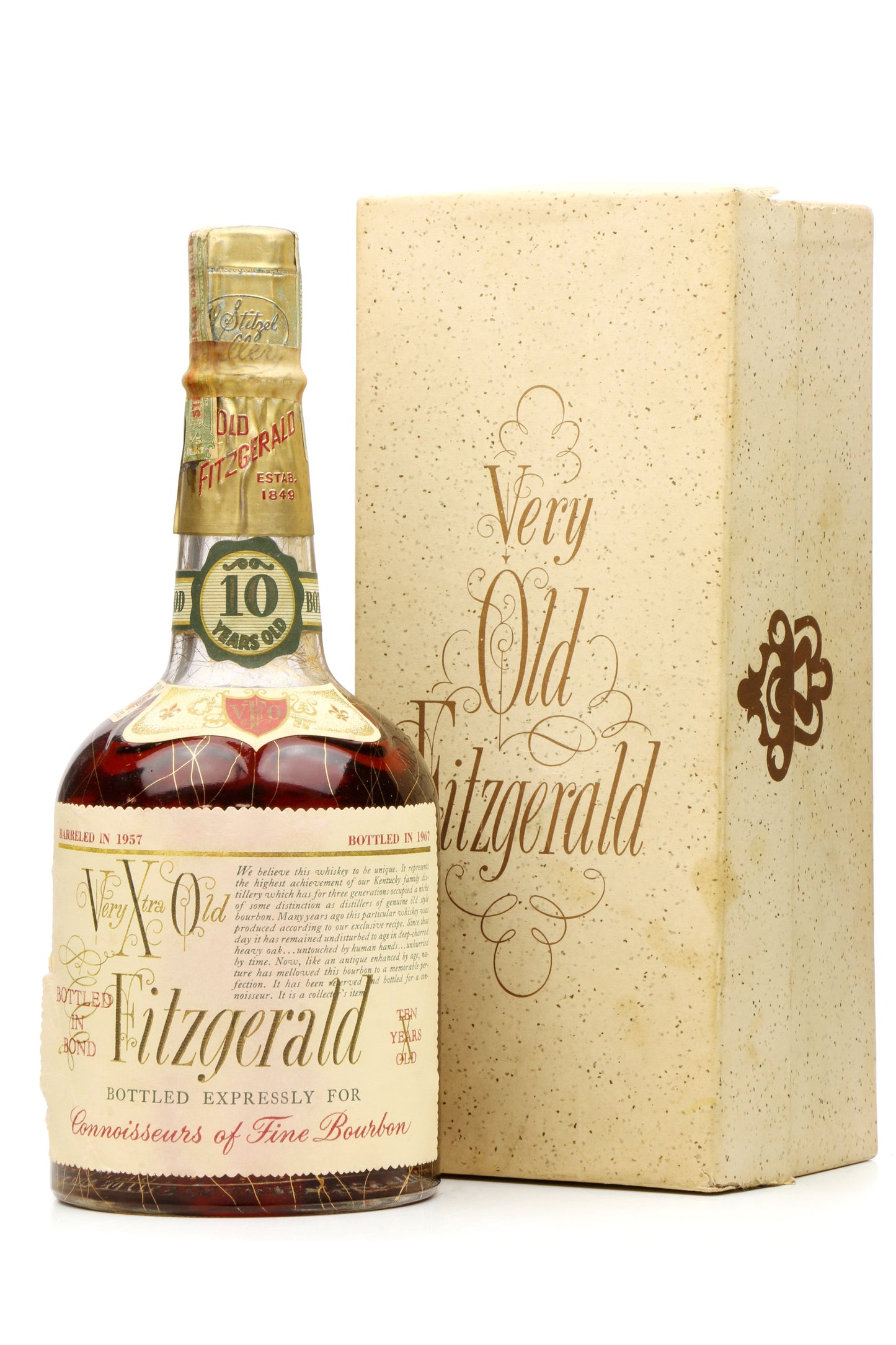 Buy 1 Get 1 Free - Stitzel Weller Very Old Fitzgerald 1957 10 Year Old 4/5 Quart Bourbon