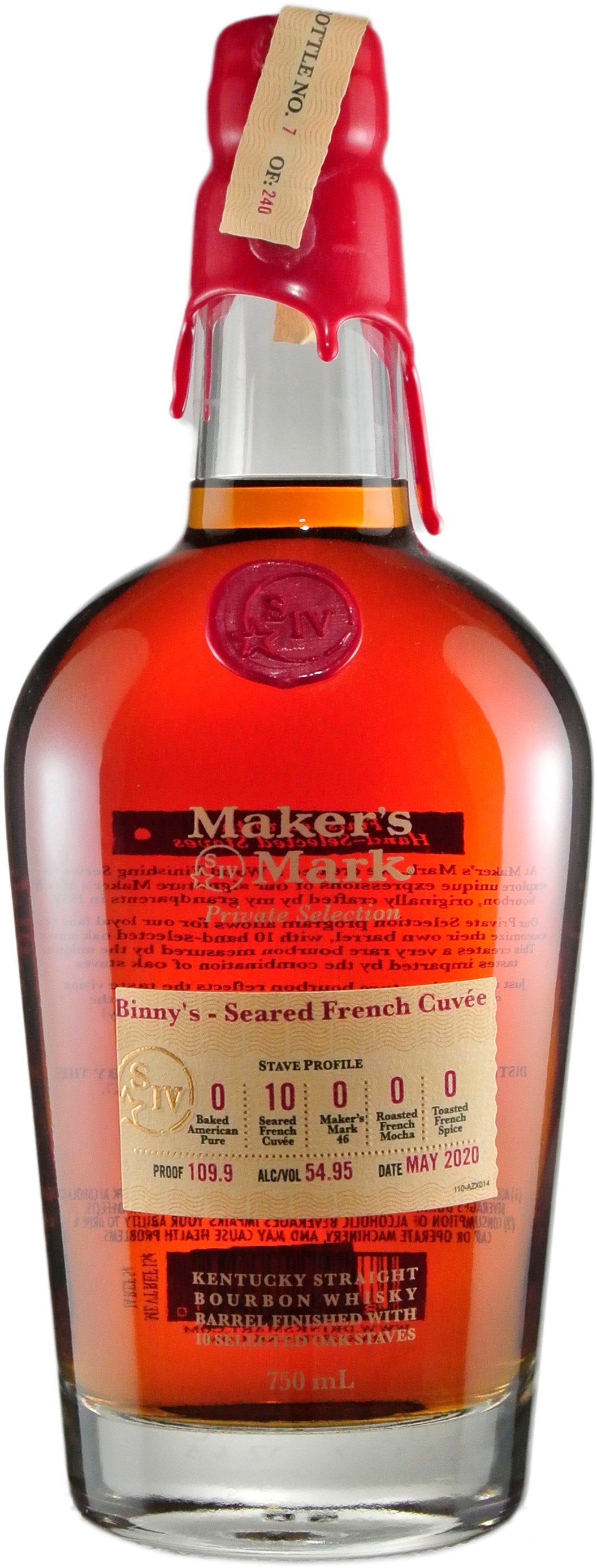 Maker's Mark Private Select Seared French Cuvee Single Stave Barrel # 8474 Bourbon Whisky