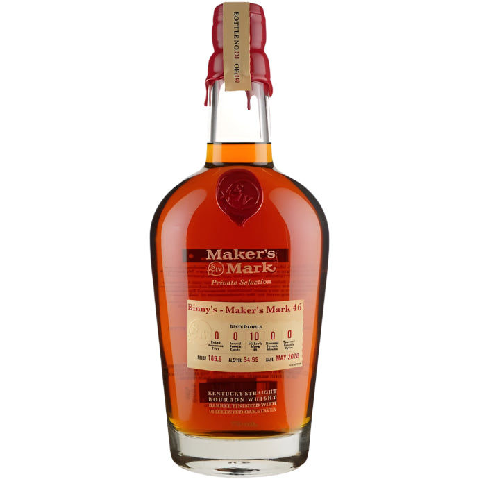 Maker's Mark Private Select 46 Single Stave Barrel # 4630 Whiskey
