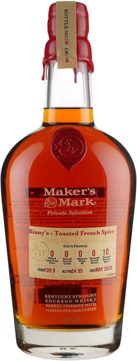 Buy 1 Get 1 Free - Maker's Mark Private Select Toasted French Spice Single Stave Barrel # 8471 Bourbon Whisky