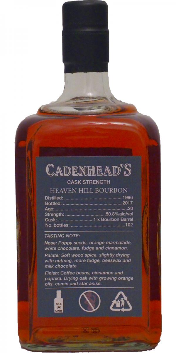 Heaven Hill 1996 2017 CA 20 Year