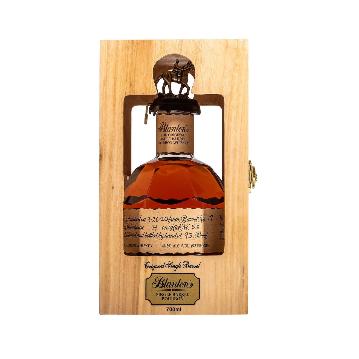 Blanton's Original Single Barrel "Wooden Collectors Box" Bourbon Whiskey 700ml