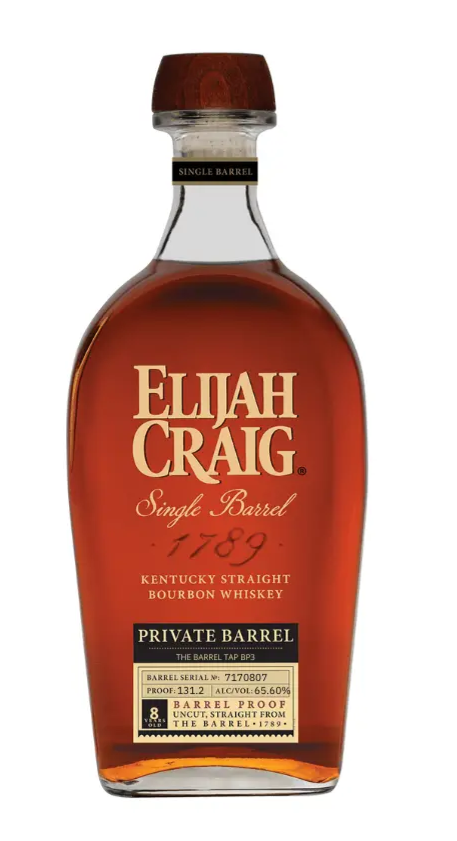 Elijah Craig Barrel Proof Single Barrel Bear 131.2 Proof Private Select Straight Bourbon Whiskey