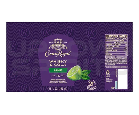 Buy 1 Get 1 Free - Crown Royal Whisky & Cola Lime | (4)*355ML