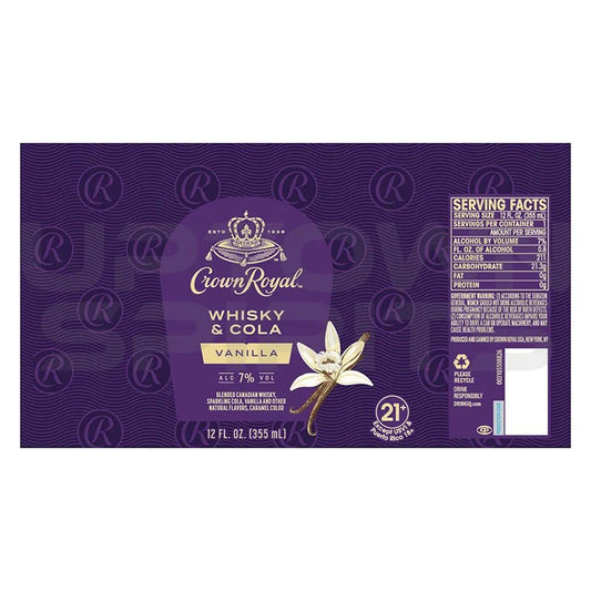 Buy 1 Get 1 Free - Crown Royal Whisky & Cola Vanilla | (4)*355ML