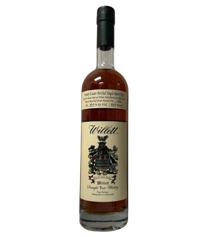 Willett Family Estate 12 Year Old Single Barrel #1447 "Mustache Maniacs" 112 Proof Kentucky Straight Rye Whiskey