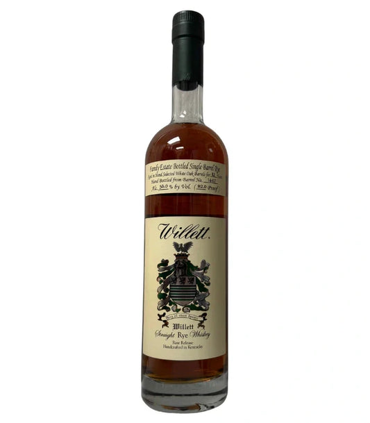 Willett Family Estate 12 Year Old Single Barrel #1447 "Mustache Maniacs" 112 Proof Kentucky Straight Rye Whiskey