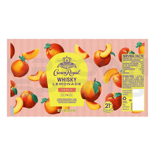Buy 1 Get 1 Free - Crown Royal Whisky Lemonade Peach Canned Cocktail | (4)*355ML