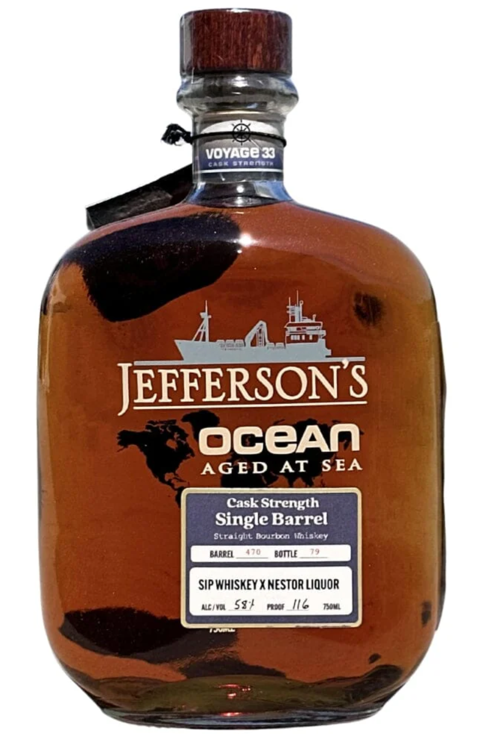 Buy 1 Get 1 Free - Jefferson’s Ocean Sip Whiskey X Nestor Liquor Cask Strength Single Barrel