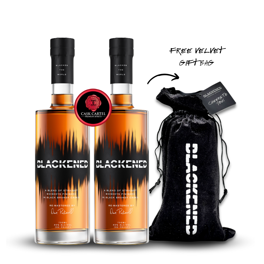 Buy 1 Get 1 Free - FATHER'S DAY 2023 | METALLICA | BLACKENED™ AMERICAN WHISKEY FLAGSHIP + LIMITED EDITION VELVET BAG (2) BOTTLE BUNDLE