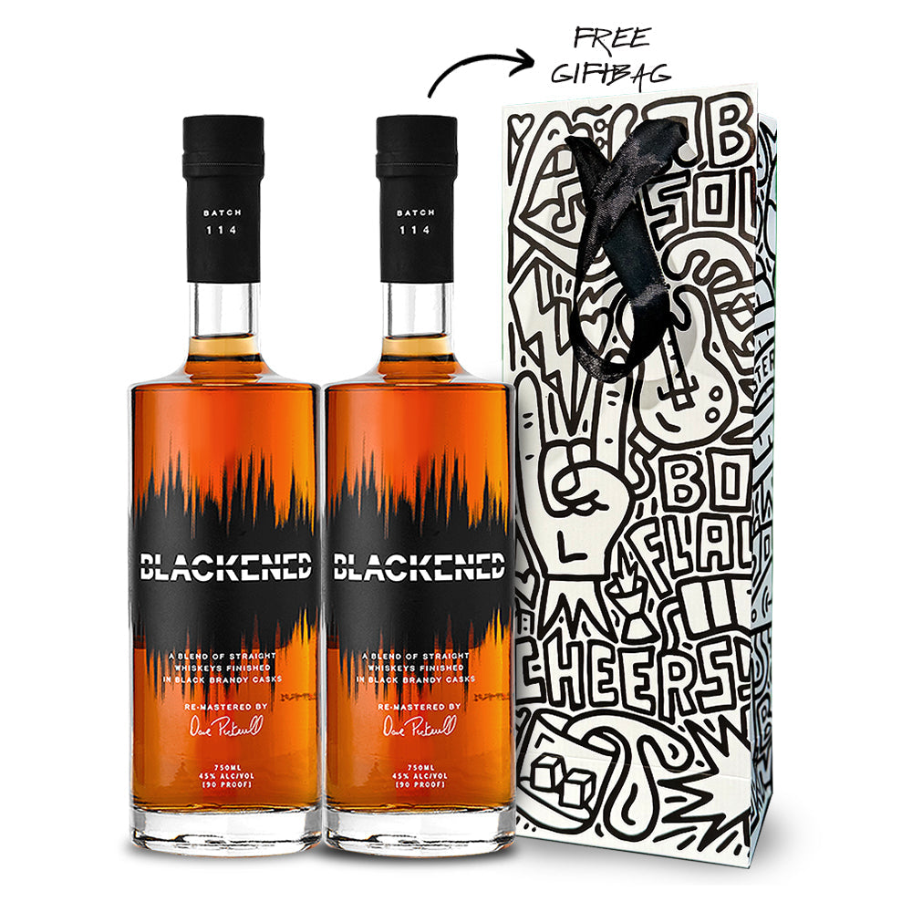 CHRISTMAS 2023 | METALLICA | BLACKENED™ AMERICAN WHISKEY FLAGSHIP + GIFT BAG (2) BOTTLE BUNDLE