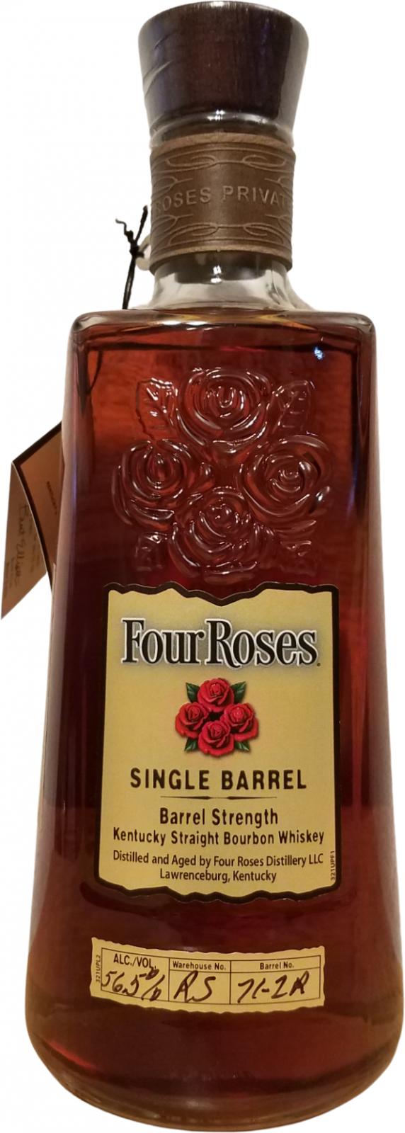Buy 1 Get 1 Free - Four Roses SIngle Barrel Select Private Selection OBSF 9 Year Old 2021 Release Cask #RS 71-2R Bourbon Whiskey
