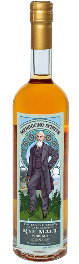 Buy 1 Get 1 Free - Mendocino Spirits Captain Fletcher's Private Reserve 8 Year Old Rye Whiskey