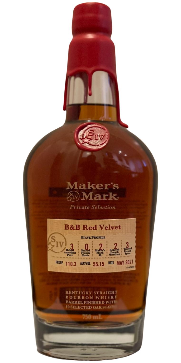 Buy 1 Get 1 Free - Maker's Mark B&B Red Velvet Private Selection for Bitters & Bottles (2021) Release Whiskey
