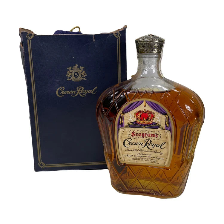 Crown Royal Rare Canadian Whisky 1960's Silver Capsule 25 ounces