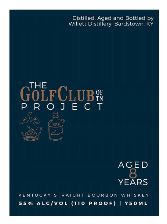 Buy 1 Get 1 Free - The Golf Club of TN Project 8 Year Old Willett Kentucky Straight Bourbon Whiskey