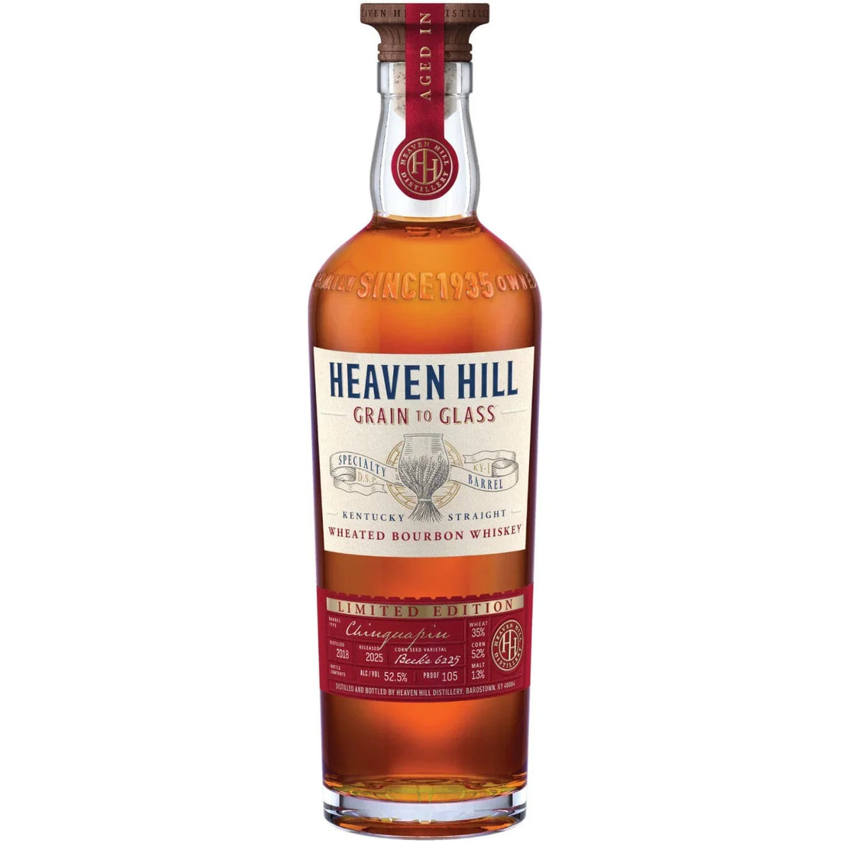 Heaven Hill Grain to Glass Specialty Barrel Series Wheated Aged In Chinquapin Oak Bourbon Whiskey | 700ML