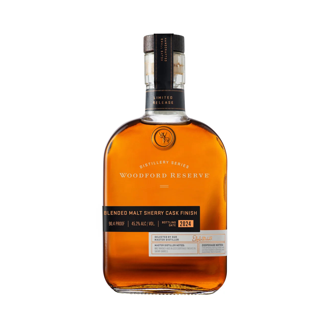 Woodford Reserve Distillery Series Sherry Cask Finish 2024 Release Blended Malt Whiskey