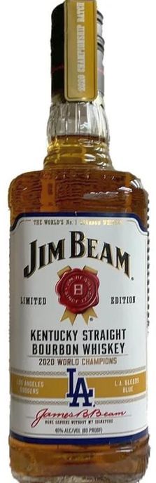 Buy 1 Get 1 Free - Jim Beam LA Dodgers, 2020 World Series Championship Whiskey