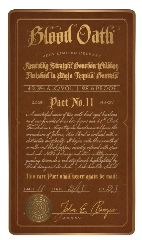 Buy 1 Get 1 Free - Blood Oath Pact 11 | 2025 One-Time Limited Release | Kentucky Straight Bourbon Whiskey