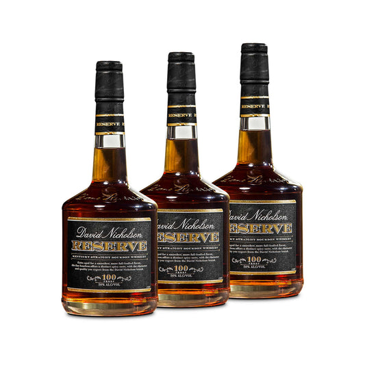 Buy 1 Get 1 Free - David Nicholson Reserve Bourbon Whiskey (3) Bottle Bundle