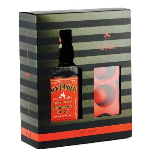 Buy 1 Get 1 Free - Jack Daniel's Tennessee Fire with 4 Ice Shot Molds Whiskey
