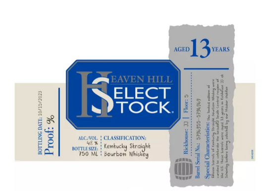 Buy 1 Get 1 Free - Heaven Hill 13 Year Select Stock Straight Bourbon Whisky