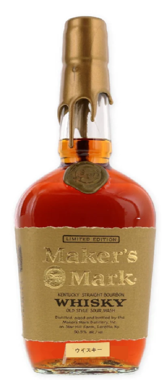 Maker's Mark Gold Wax Japanese Exclusive 1990's Straight Bourbon Whisky