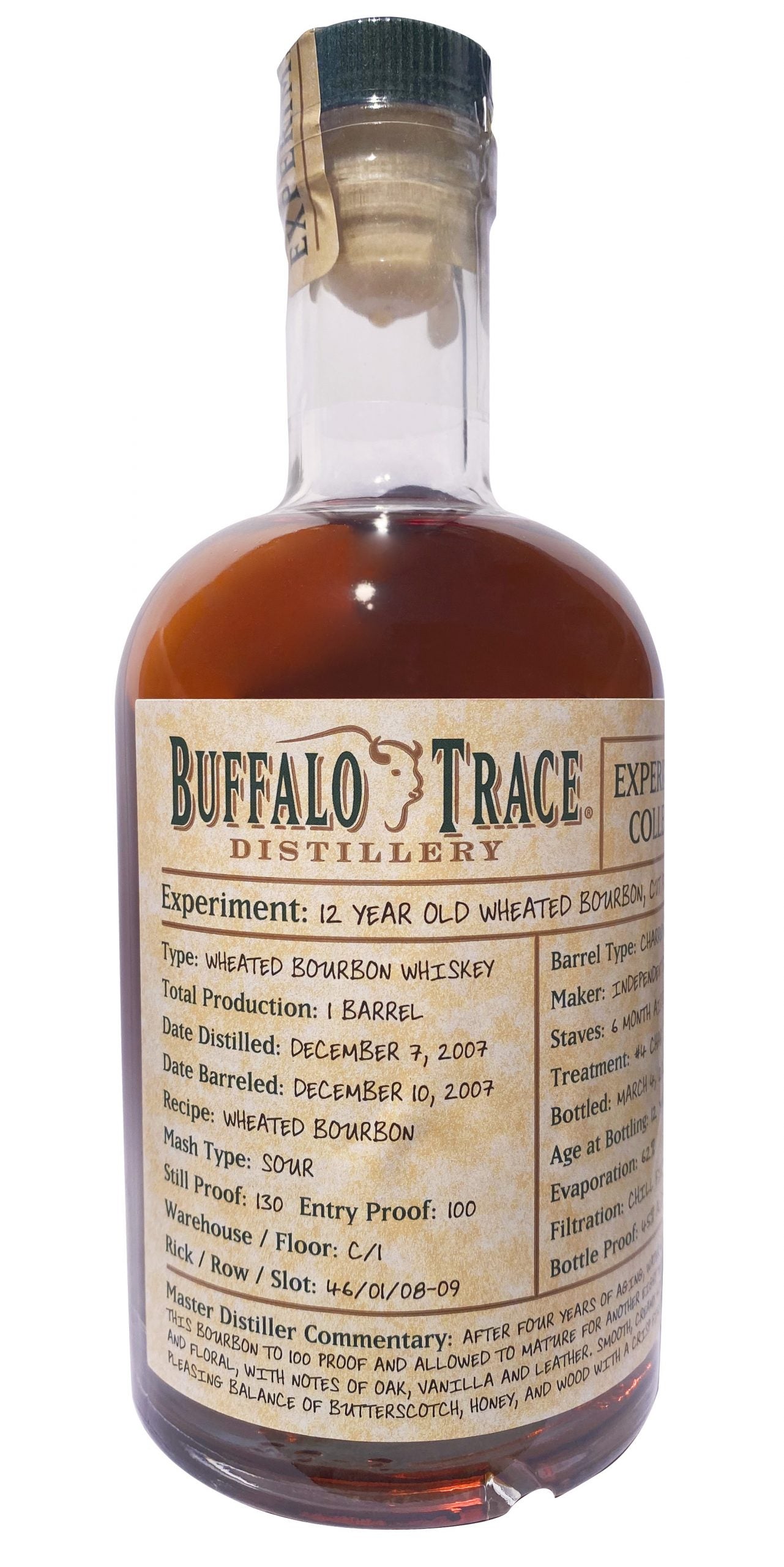 Buffalo Trace Experimental Collection | 12 Year Old Wheated Bourbon, Cut at Four Years