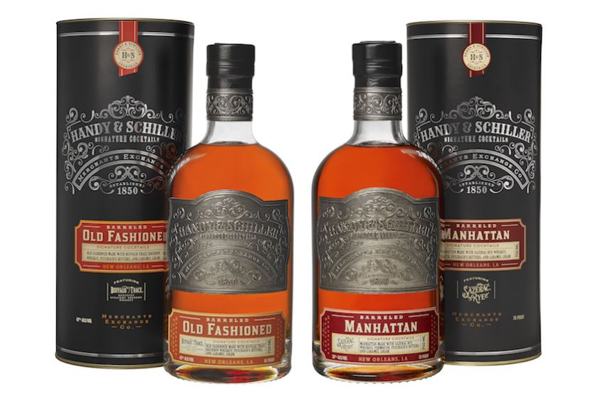 Handy Schiller Buffalo Trace "Barrel Aged" Old Fashioned & Sazerac Rye "Barrel Aged" Manhattan Set