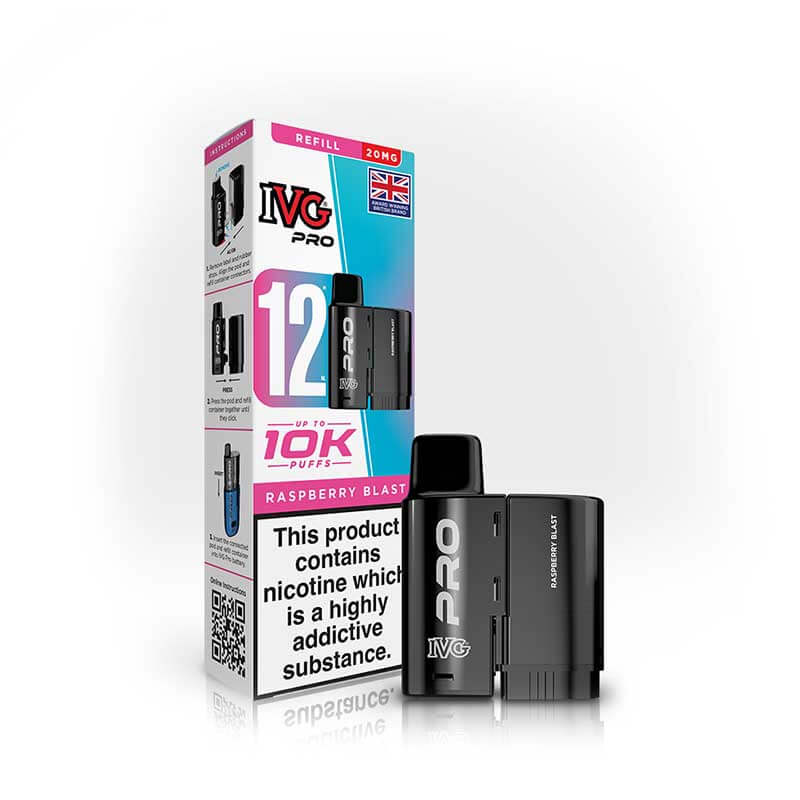 IVG Pro 12 Raspberry Blast Prefilled Vape Pod + Refill