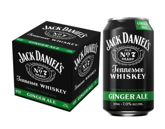Buy 1 Get 1 Free - Jack Daniel's Jack and Ginger Cocktail | 4x355ML | 2024 New Release