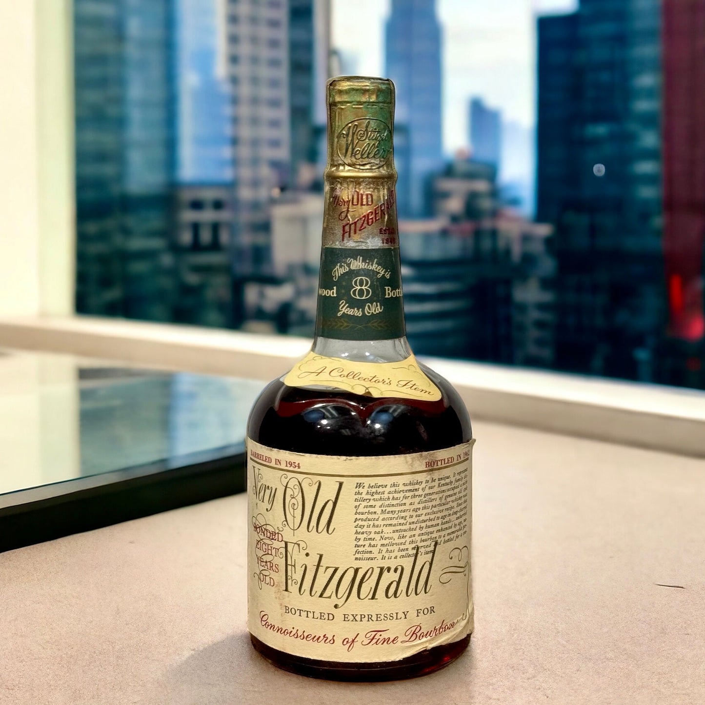 Very Old Fitzgerald 1962 Bonded 8 Year Old 100 Proof | Stitzel-Weller Bourbon Whisky | Collectors Antique Bottle