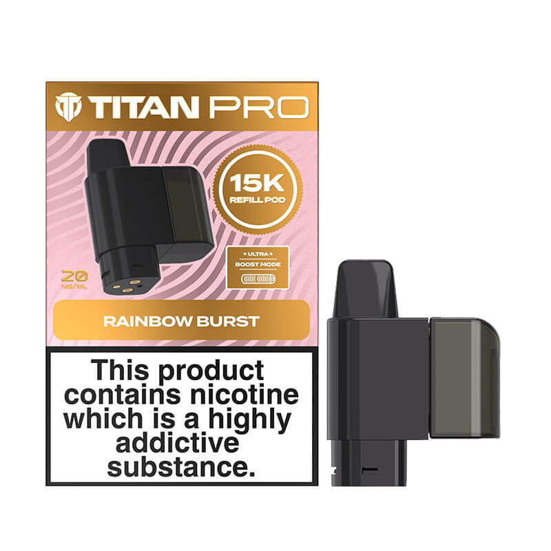Titan Pro 15K Rainbow Burst Prefilled Pod + Refills