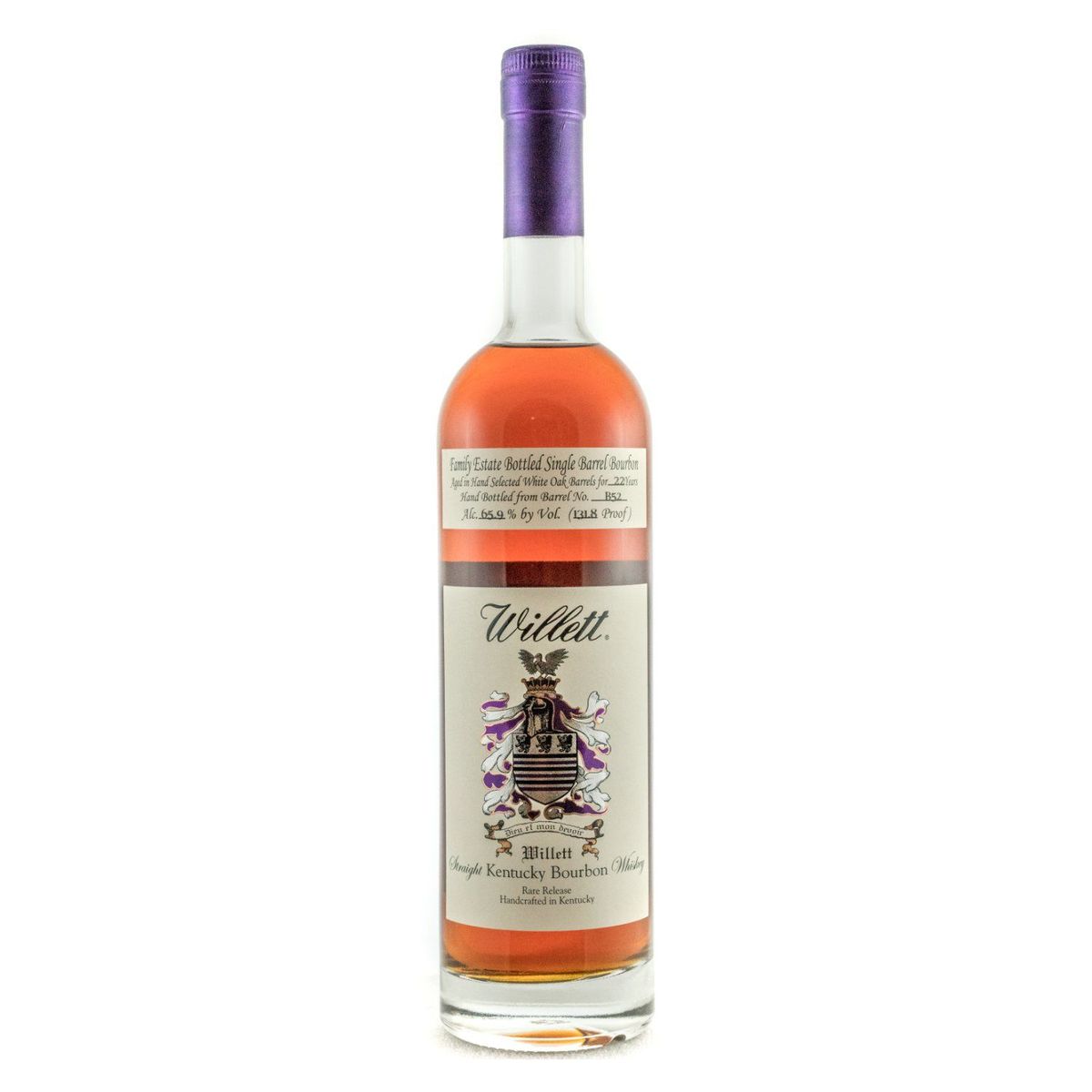 Buy 1 Get 1 Free - Willett Family Estate Bottled Bourbon 22 Year Old Barrel No. B52 Straight Kentucky Bourbon Whiskey