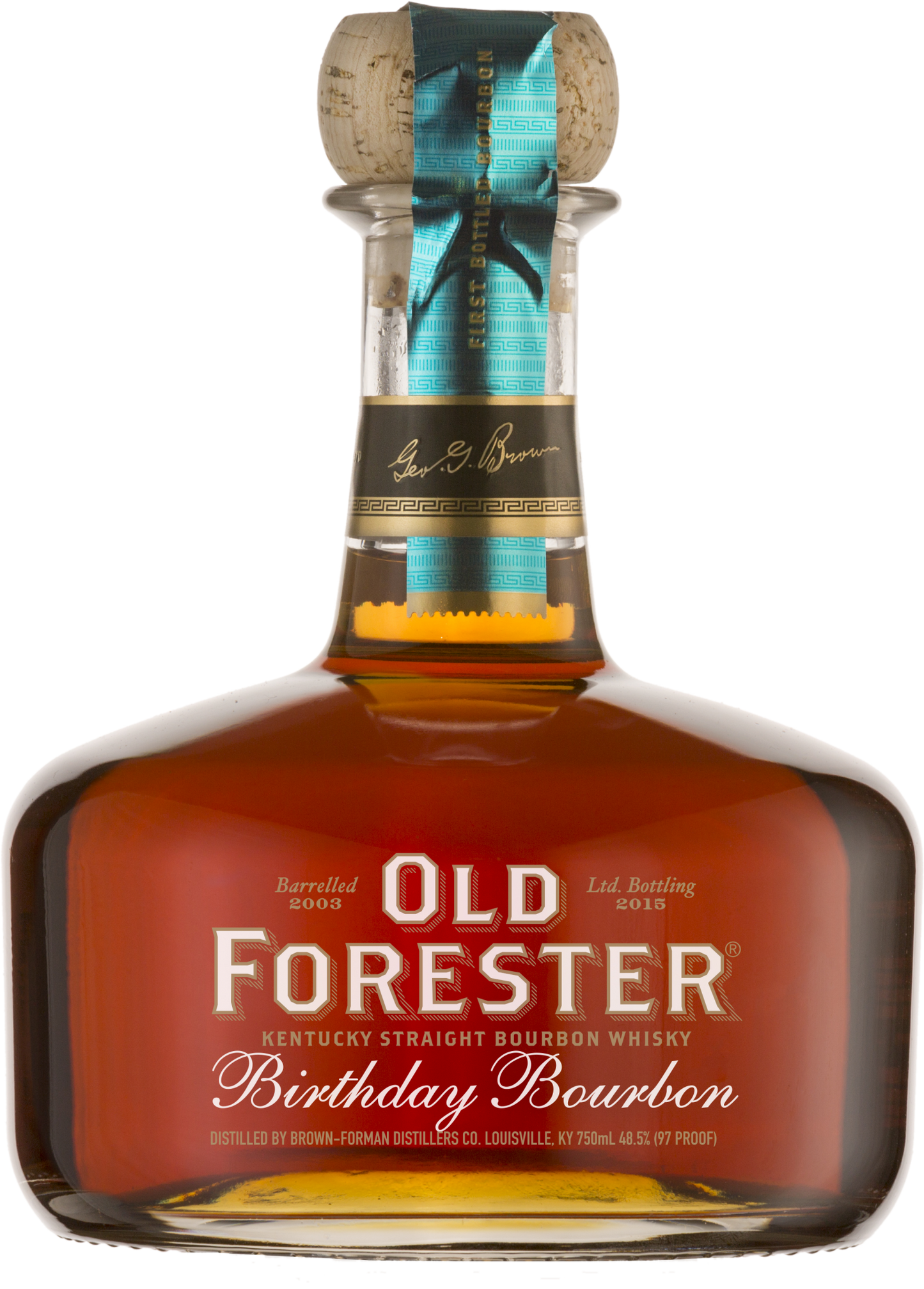 Old Forester 2015 Birthday Bourbon Kentucky Straight Bourbon Whiskey