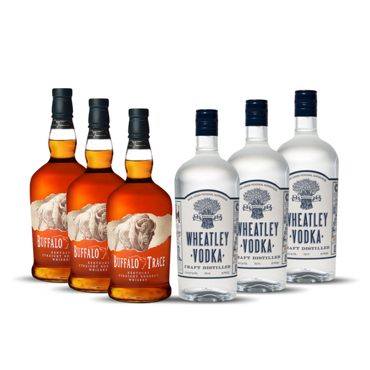 Buy 1 Get 1 Free - Buffalo Trace Kentucky Straight Bourbon Whiskey + Buffalo Trace | Wheatley Vodka | (6) Bottle Bundle
