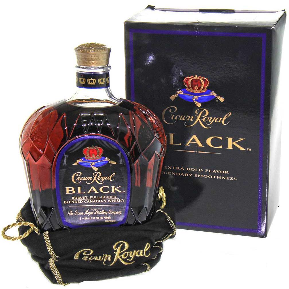 Buy 1 Get 1 Free - Crown Royal Black Blended Canadian Whiskey | 1L