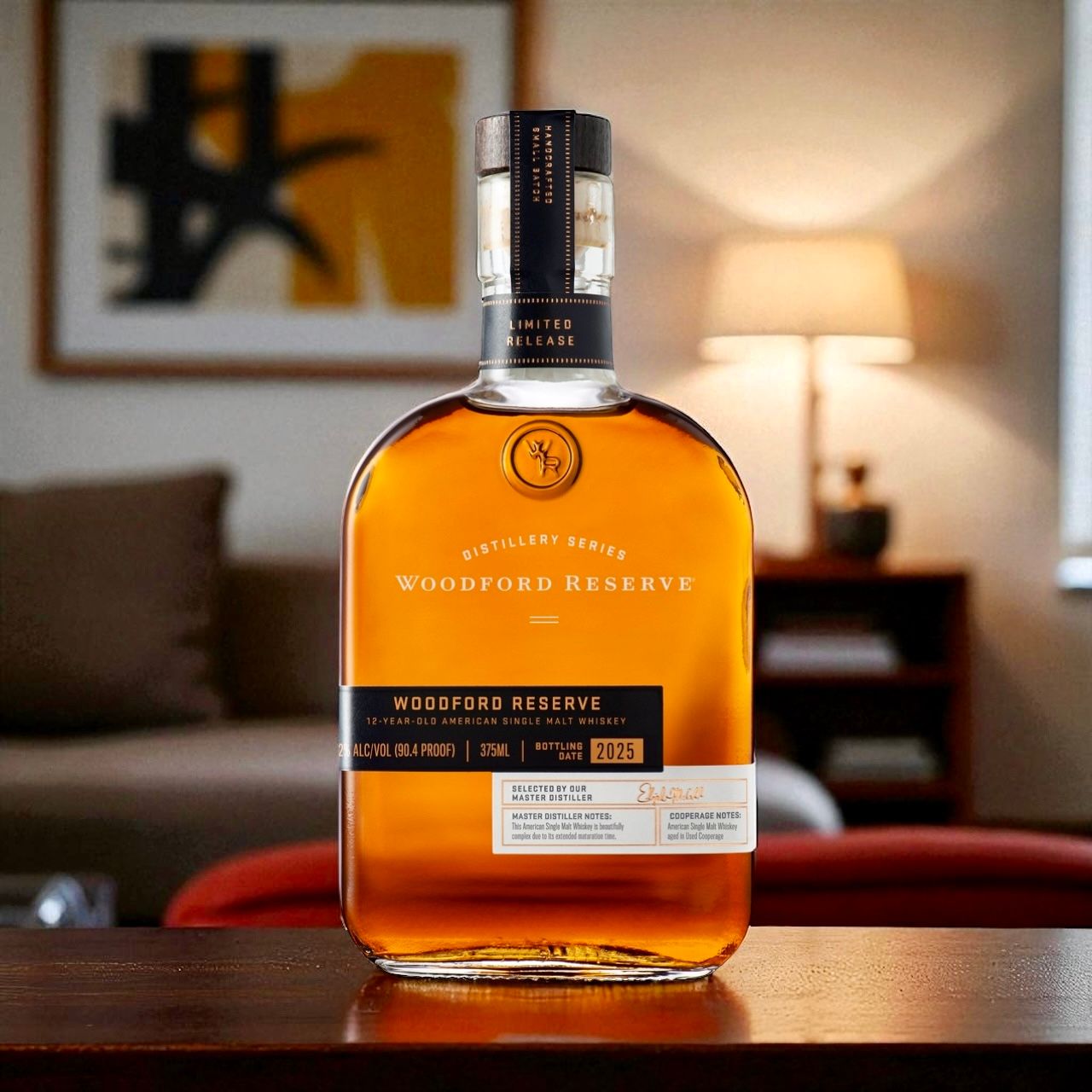 Woodford Reserve Distillery Series | 12 Year Old | American Single Malt Whiskey | 2025 Limited Release | 375ML