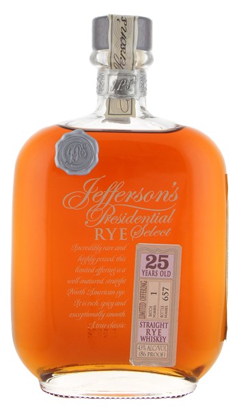 Buy 1 Get 1 Free - Jefferson's Presidential Select 25 Year Old Batch 1 Straight Rye Whiskey
