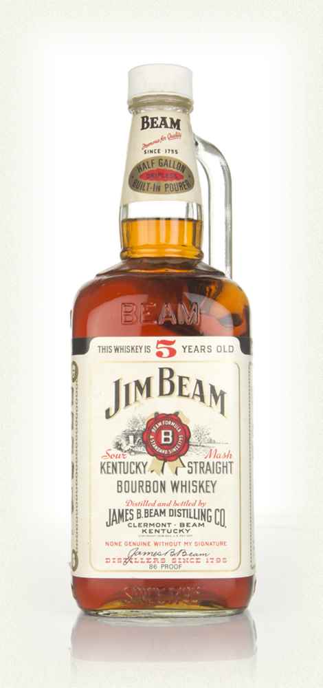 Buy 1 Get 1 Free - Jim Beam White Label 5 Year Old - 1970s Bourbon Whiskey | 1.9L