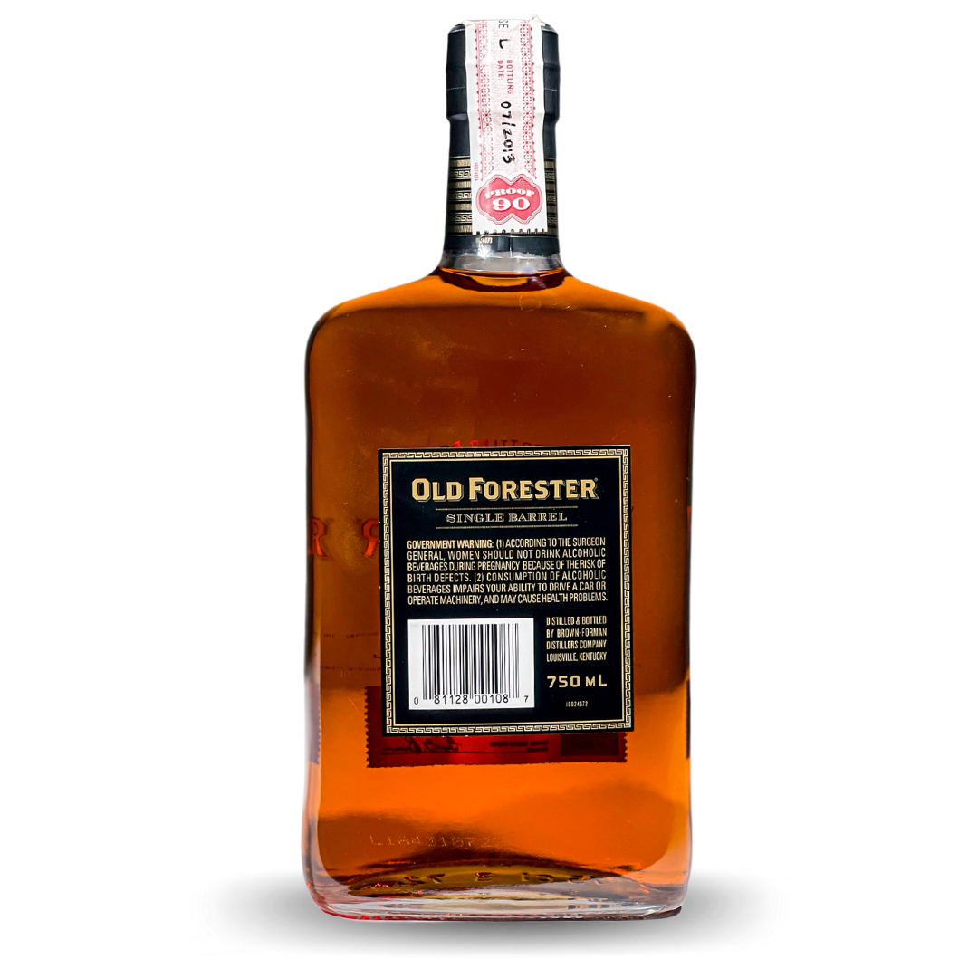 Old Forester Single Barrel Private Kentucky Straight Bourbon Whisky | Vintage 90 Proof