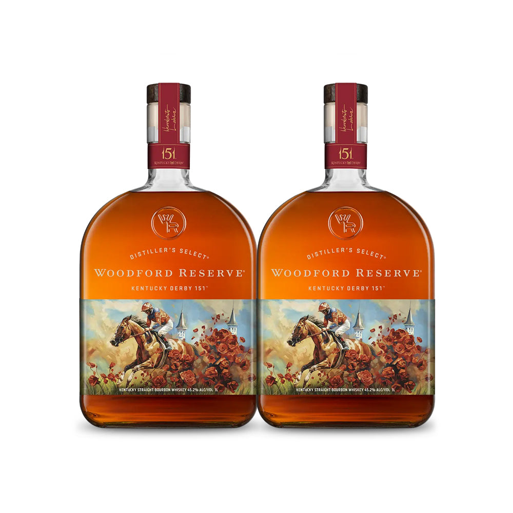 Buy 1 Get 1 Free - Woodford Reserve 2025 Kentucky Derby 151st Edition | Straight Bourbon Whiskey | TWO BOTTLE BUNDLE